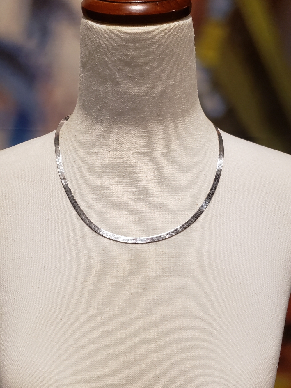 Classic 925 Silver Herringbone Necklace -